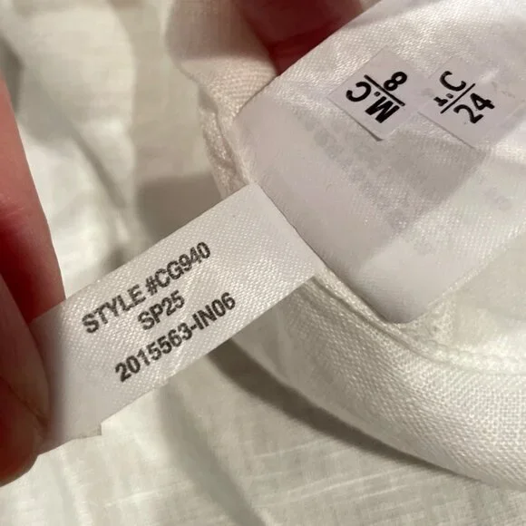 J.Crew Women's Sz 6 White Garçon Classic Shirt Baird McNutt Irish Linen CG940 - Picture 11 of 11